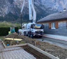 Coulage dalle béton terrasse