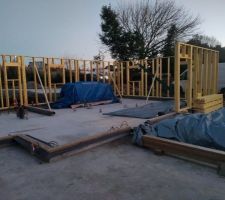 Départ des murs ossature bois