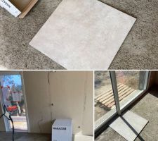 Livraison carrelage marazzi effet béton gris et beige