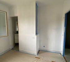 Chambre parentale pendant les travaux