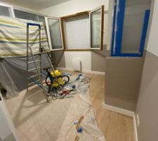 Chambre parentale pendant les travaux