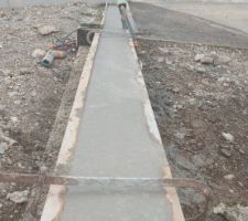 Création du seuil pour portail coulissant