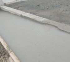 Création du seuil pour portail coulissant