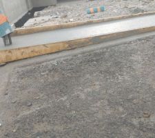 Création du seuil pour portail coulissant