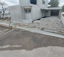 Création du seuil pour portail coulissant