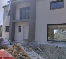 Enduit de façade terminé