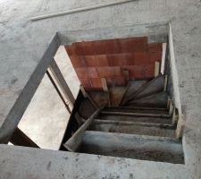 Escalier béton avec coffrage