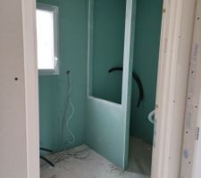 Placo SDB avec emplacement pare-muret