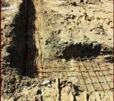 Ferraillage pour coulage des fondations
