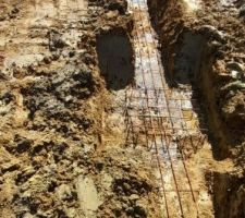 Ferraillage pour coulage des fondations