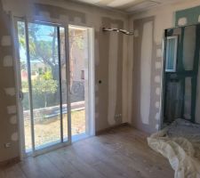 Bandes placo chambre de la grande avec salle d'eau