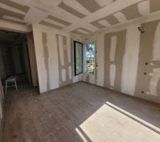 Bandes placo chambre parentale