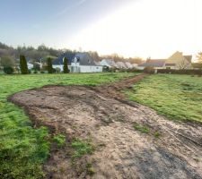 Les arbres ont étés retiré pour permettre le champs libre aux travaux (fev 2022).