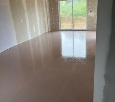Chape anhydrite (salon / salle à manger)