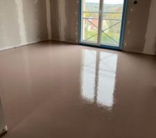 Chape anhydrite (chambre parentale)