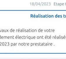 Alléluia, enfin le raccordement définitif a été fait (après moult péripéties)