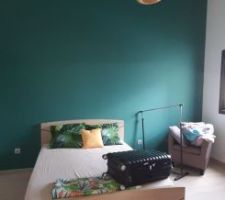 Aménagement de la chambre verte ( R+1).