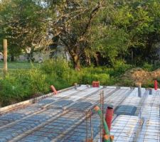 Plancher terminé, reste a couler le béton