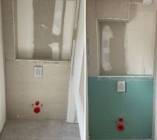 Placo 2 x WC termin&eacute;