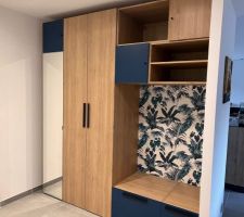 Dressing entrée presque fini ( il manque deux portes qui étaient abimées a leur arrivée