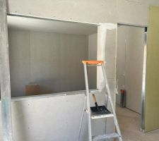 Cuisine, vue sur future verrière
