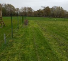 Pose de la cl&ocirc;ture c&ocirc;t&eacute; voisin et plantation des arbres fruitiers