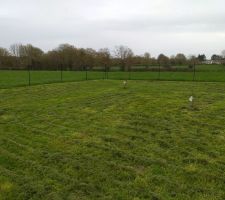 Pose de la cl&ocirc;ture c&ocirc;t&eacute; voisin et plantation des arbres fruitiers