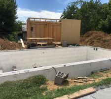 Montage de l?abris de piscine