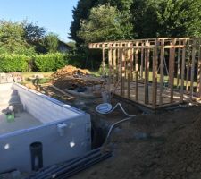 Montage de l?abris de piscine