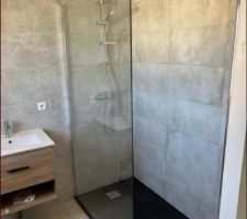 Pose du receveur et carrelage murale