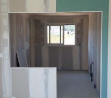 Réservation verriere + porte coulissante