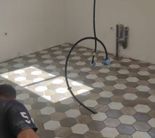 Carrelage salon et cuisine