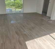 Carrelage salon et cuisine