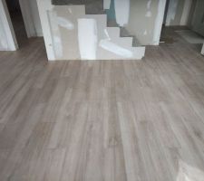 Pose du carrelage imitation parquet avec les joints
20 x 120 cm