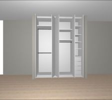 Simulation am&eacute;nagement placard chambre d'amis