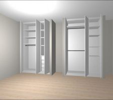 Simulation am&eacute;nagement placard suite parentale Monsieur