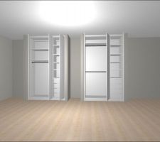 Simulation am&eacute;nagement placard suite parentale Madame