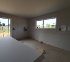 Mise en place placo séjour