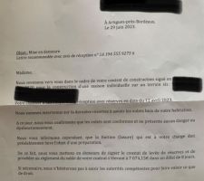 Jolie lettre reçue le 5/07