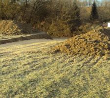 Le chemin d'accès vu du terrain