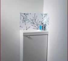 Cr&eacute;dence sticker toilettes du rez