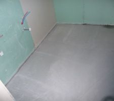 Chape liquide ciment fibrée