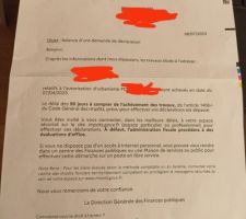 Déclaration des travaux achevés par X