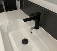 J'ai installé les meubles suspendu Delpha et Sanijura. j'ai rajouter des tasseaux car j'avais zapper d'installer une plaque en bois derrière le placo afin d'assurer une bonne fixation !