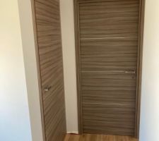 Puis la pose des portes fin de chantier de marque Italienne TREDI !! un régal de qualité et facilité de pose !!