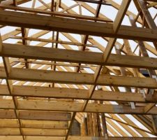 Charpente industrielle. Plancher bois