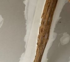 Détail jonction placo rampant / arbalétrier