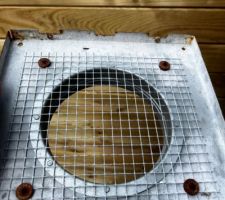 Rouille sur la grille de la ventilation