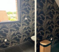 Papier peint pour la salle de bain de l étage