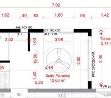 Vue en plan de l'extension